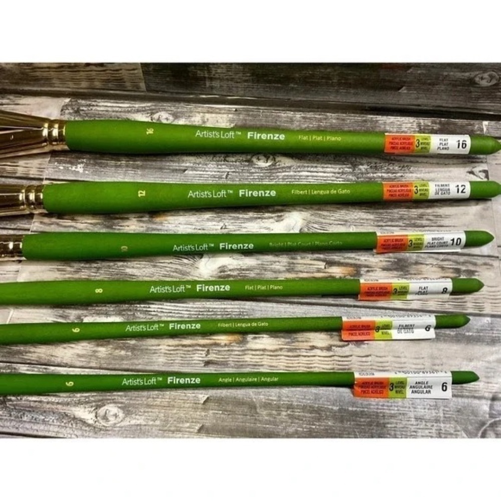 Artist’s Loft Professional Grade Paintbrushes Firenze Acrylic PaintBrushes NEW - Picture 2 of 4
